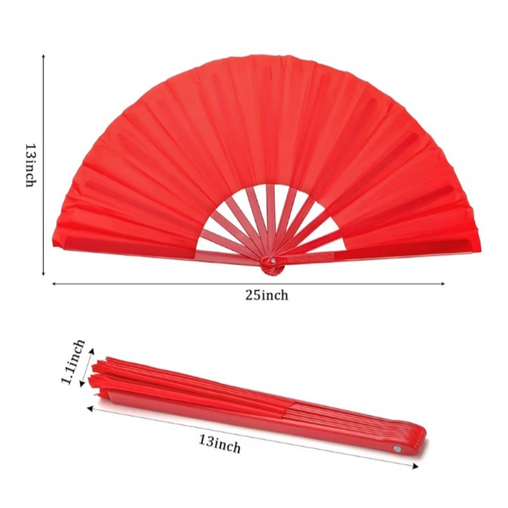Red Kungfu Taichi Fan